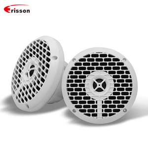 OEM/ODM 6.5 Inch Plastic Marine Boat Speaker IPX6 Waterproof White with LED Lights ISO9001 Certified Sound System