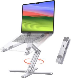 Ergonomic Adjustable Height Angles For Collaborative Work Compute Laptop Stand 360 Rotating