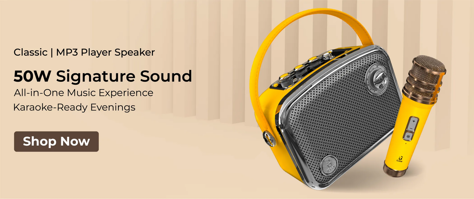 iGear Classic 50W retro karaoke Bluetooth speaker