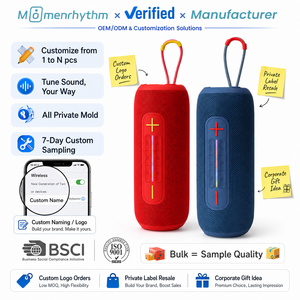 Branded Retail Speaker Digital Audio Product Parlante Waterproof Ipx7 Portable Wireless Outdoor Tws Pairing Music Sync Light